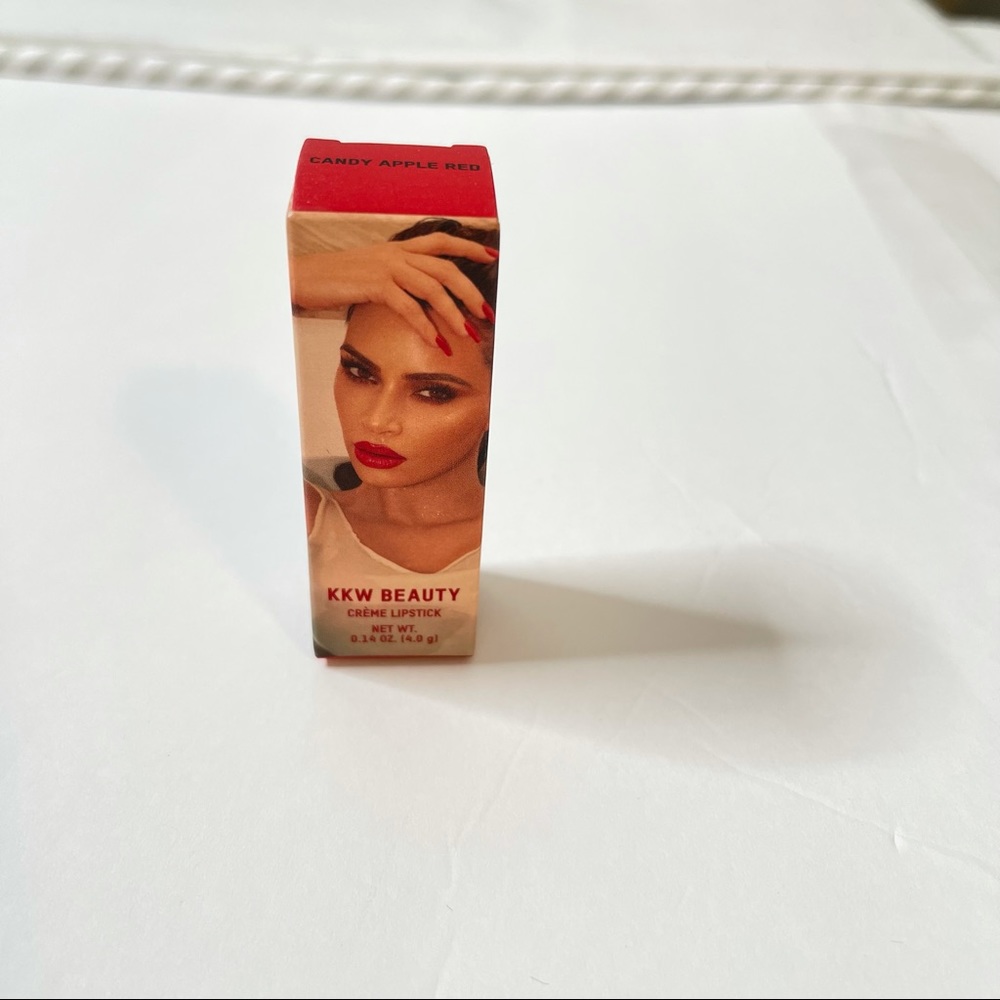 KKW beauty candy apple red lipstick